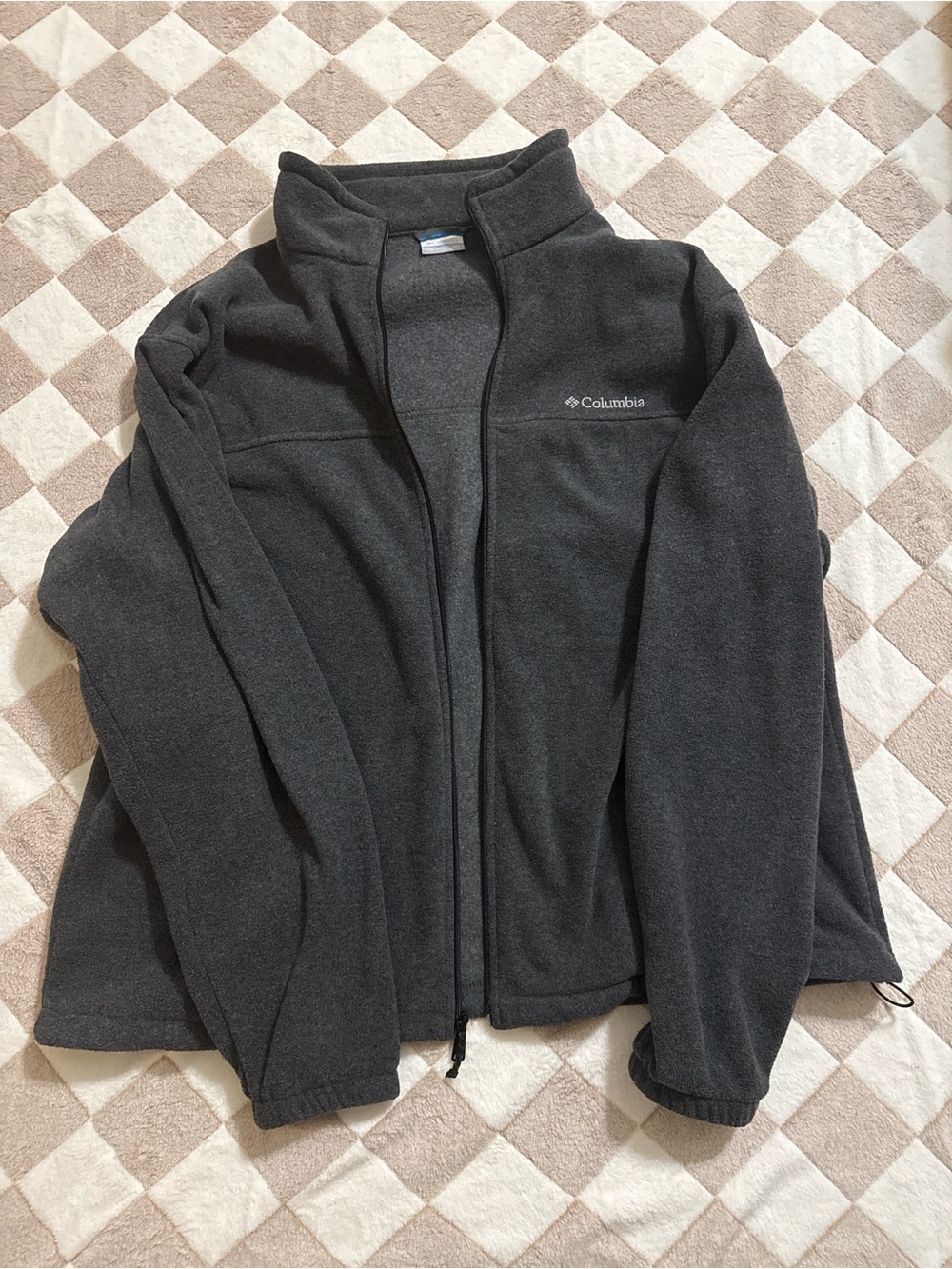 Columbia Men's Charcoal Gray Full-Zip Fleece Jacket